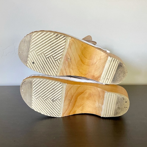 Vintage Swedish Orthopedik White Leather Clogs - Picture 5 of 6